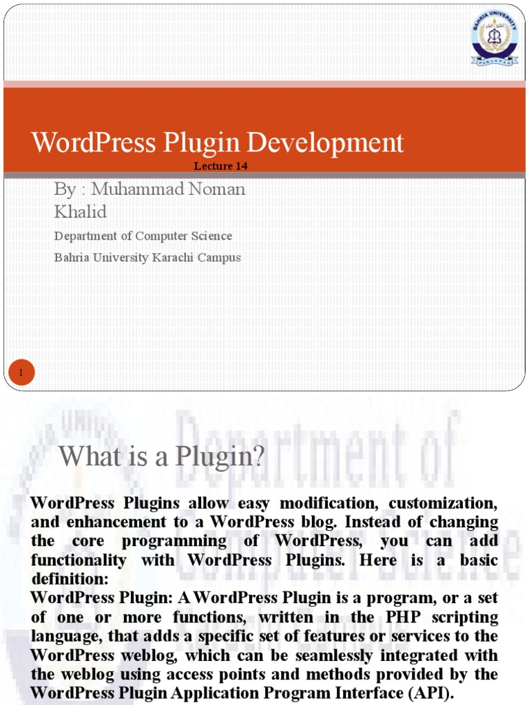 WordPress Plugin Development Guide | PDF | Word Press | Plug In (Computing)