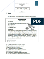 Ficha #3 Comprensión Lectora