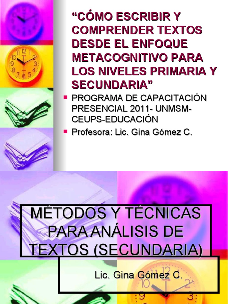 Metacognitivismo en Escritura Escolar | PDF | Aprendizaje | Oración ...