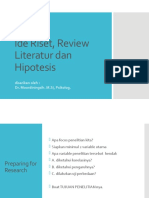 Ide Riset, Review Literatur Dan Hipotesis