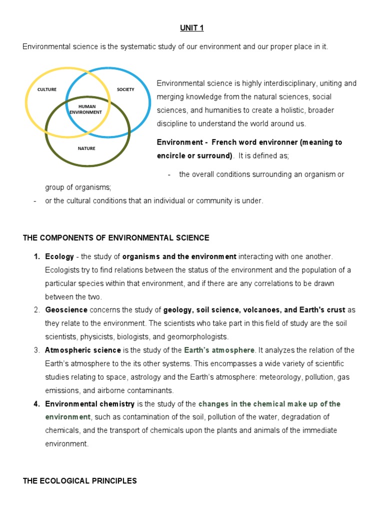 Understanding Environmental Science Basics | PDF | Environmental ...