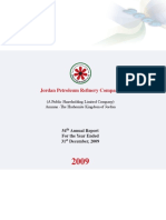 Jordan Petroleum Refinery Company: 54 Annual Report For The Year Ended 31 December, 2009