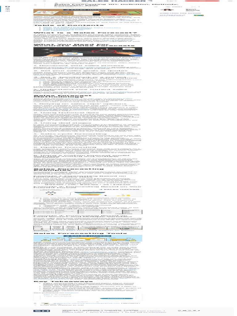 Sales Forecasting Guide - Definition, Methods, and Examples | PDF ...