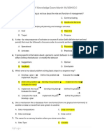 Leveli Vknowl Edgeexam Mar Ch10/2009E. C