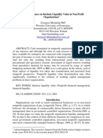 Crisis Influence On Intrinsic Liquidity Value in Non-Profit Organizations