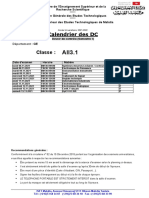 Calendrier DC S1 2021-2022