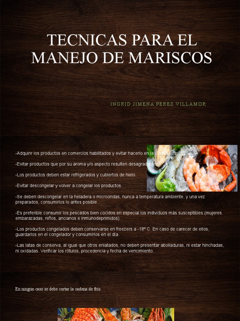 Tecnicas para El Manejo de Mariscos | PDF | Mariscos | Pulpo
