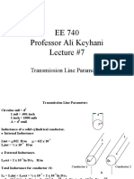 EE 740 Professor Ali Keyhani Lecture #7: Transmission Line Parameters