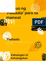 Bahagi NG Manwal-Paalaala