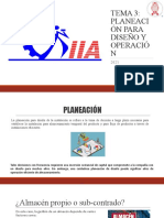 TEMA 3 - Planeación para Diseño y Operación.