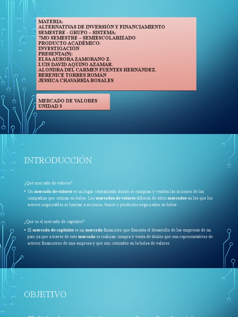 Mercado de Valores y Capitales en México | PDF | Bolsa de Valores ...