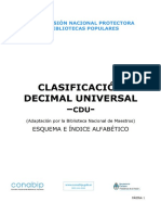 CDU (Clasificacion Decimal Universal)