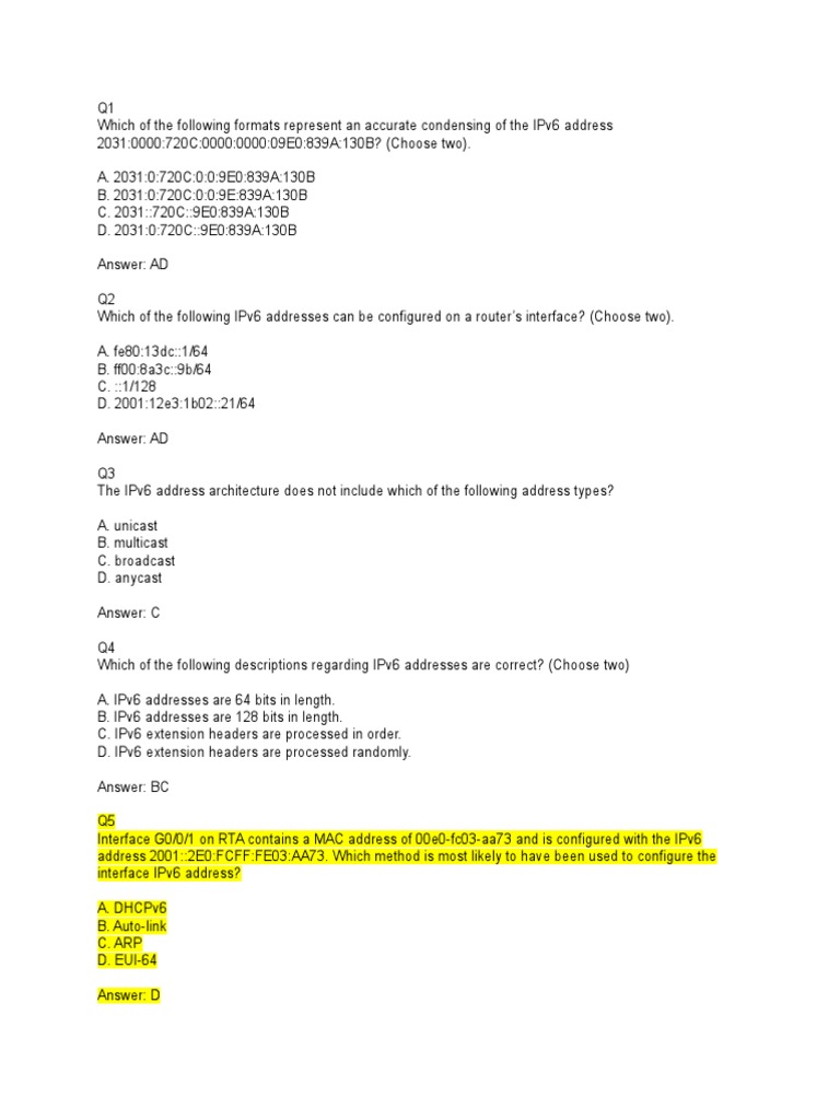 9 IPv6 | PDF | I Pv6 | Ip Address