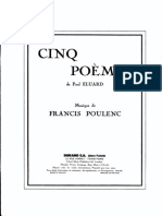 Poulenc - Cinq Poemes de Paul Eluard, FP 77 (1935)