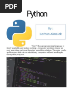 Python: By: Borhan Almalek