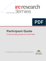 Participant Guide: Communicating Science To The Public