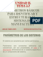 2.3 Parámetros Básicos para Identificar y Estructurar El Sistema de Manufactura