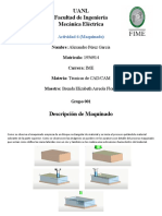 Maquinado UANL IME Mecánica Eléctrica Técnicas CAD/CAM Actividad 6 Descripción