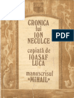 Neculce Letopisetul Manuscrisul Mihail - 1980