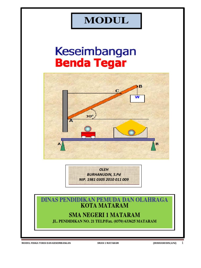 Contoh Soal Dan Pembahasan Dinamika Rotasi Dan Kesetimbangan Benda Tegar