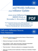 Weekly Influenza Surveillance Update 2020-2021 From The Rhode Island Department of Health.