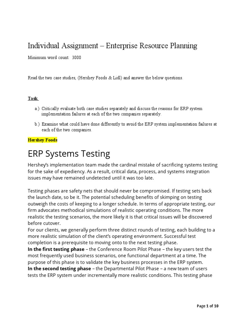 Individual Assignment ERP-2021 Kdu | PDF | Enterprise Resource Planning ...