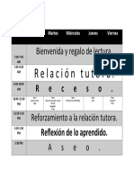 Horario de actividades