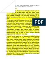 Oral Health Status and Oral Health-Related Quality of Life in Pregnant Women From Socially Deprived Populations