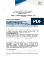 Guía de Actividades y Rúbrica de Evaluación - Unidad - Fase 5 - Acreditación Proyecto Final POA.