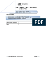 Examen Consolidado 1 - Cilco 21-2 Geometria Descriptiva 2020-10 (JCGV)