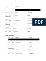 Varsity Football Schedule