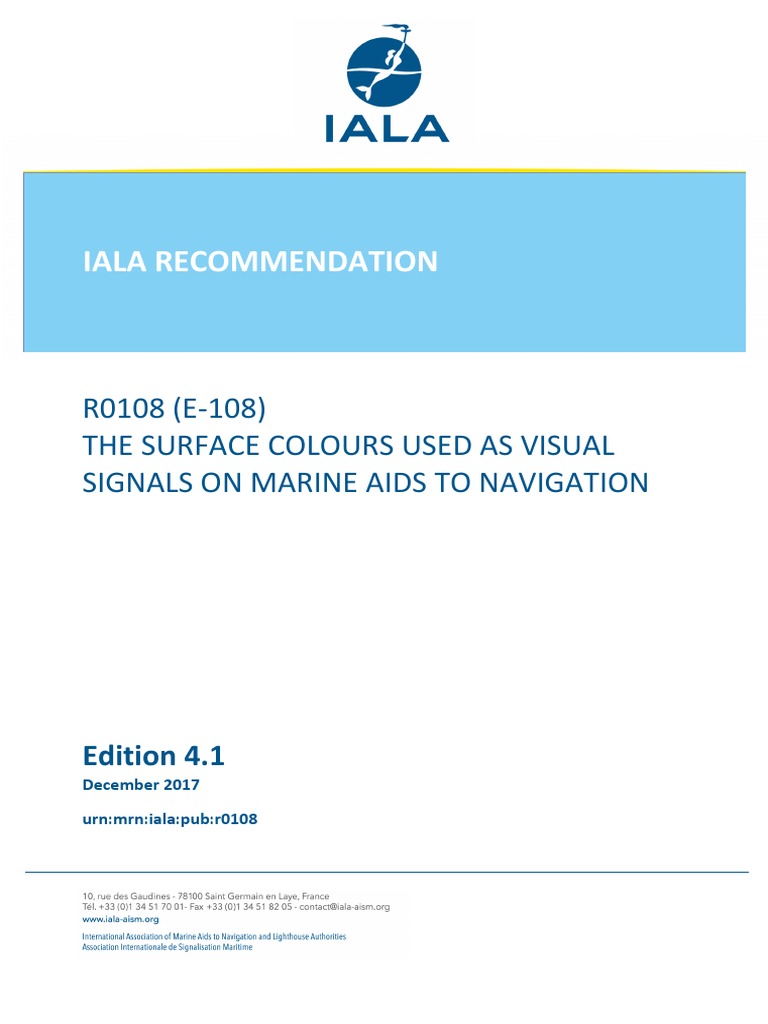 Marine Navigation Color Standards | PDF | Color | Blue