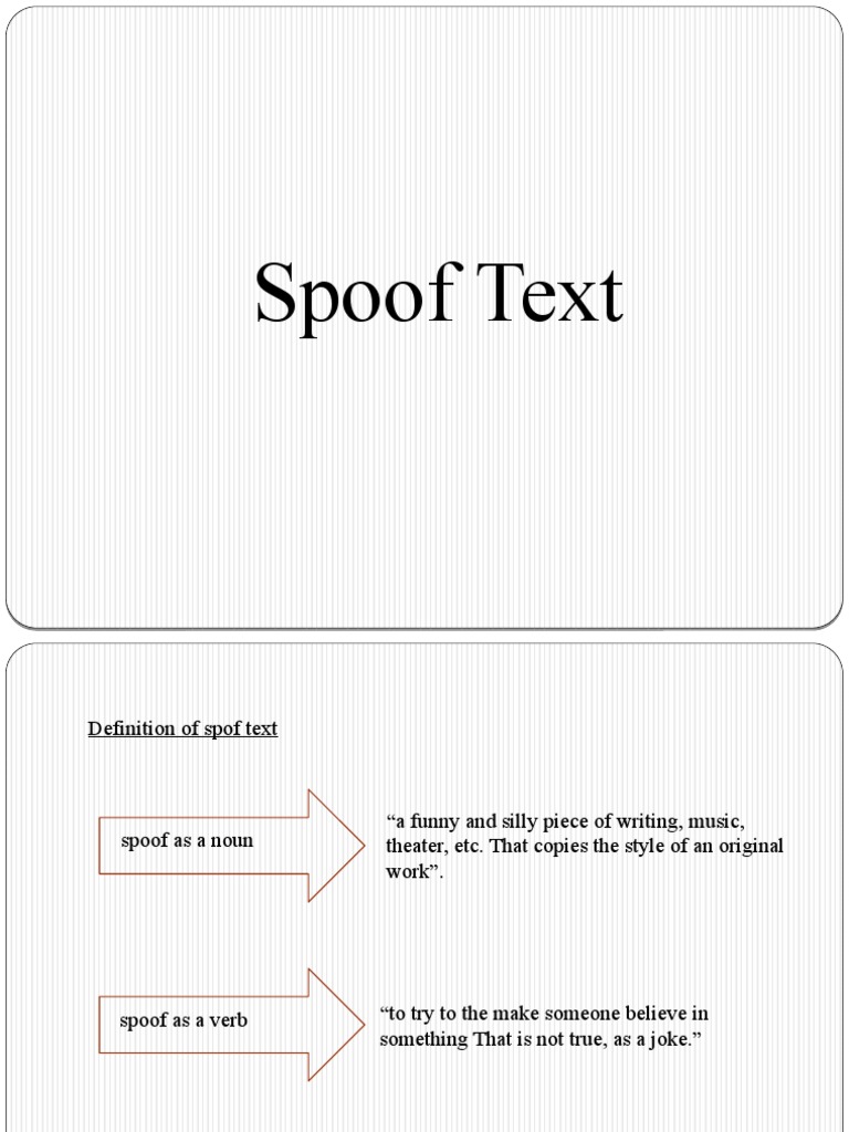 Reading Spoof Text | PDF | Satire | Irony