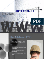 Scim3423 Lab Tutorial 1: HTML: Part 1