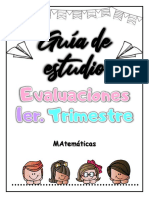 Guia de Estudio. Matemáticas. Evaluaciones 1er Trimestre