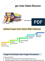 Aplikasi Fungsi Linier Dalam Ekonomi Mikro