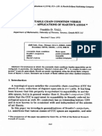 The Countable Chain Condition Versus Separability. Applications of Martin Axiom - Frankln Tall