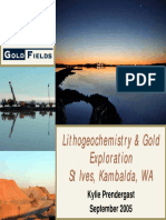 Thogeochemistry & Gold Lithogeochemistry & Gold - Prendergast Kylie
