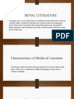 Medieval Literature: Stories, Languages & Liturgical Works