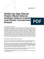 THAAD-Like High Altitude Theater Missile Defense: Strategic Defense Capability and Certain Countermeasures Analysis