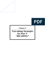 Test-Taking Strategies For Part V ''READING''