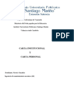 Carta Institucional y Personal.