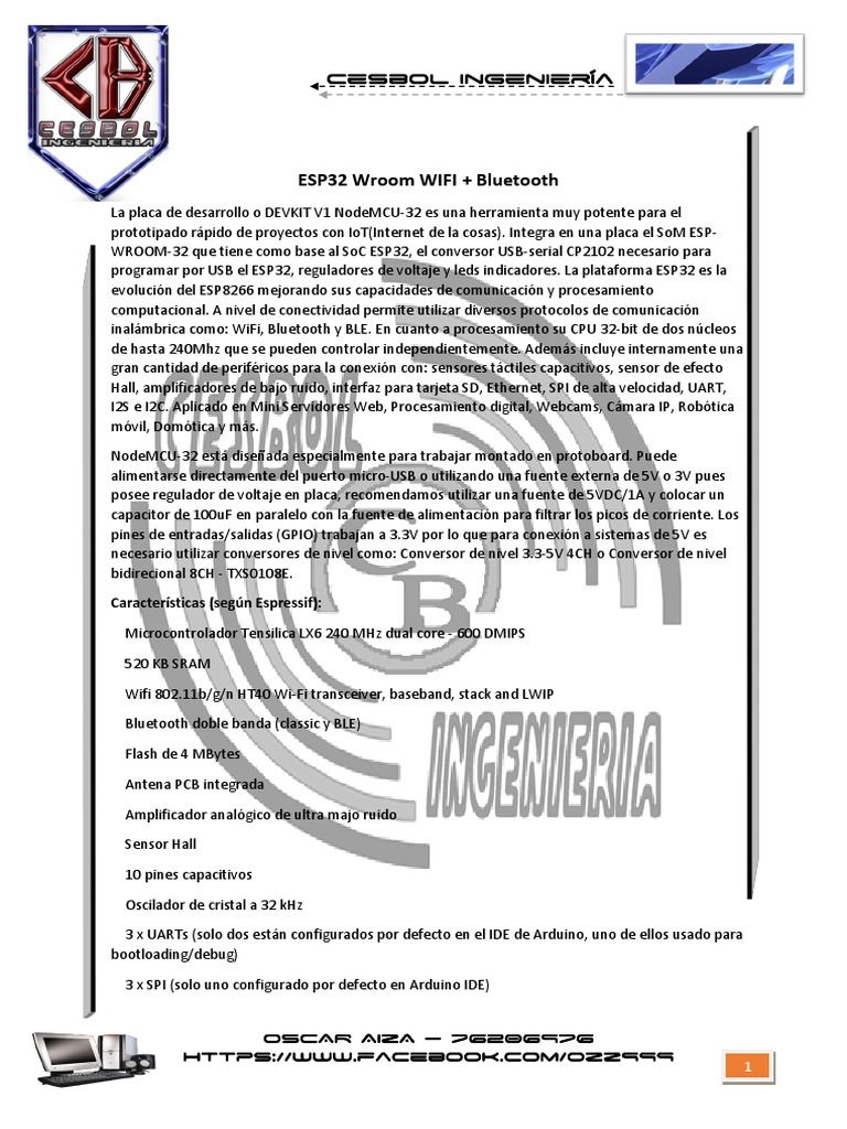 Manual Completo del ESP32 en Español | PDF | Wifi | Arduino