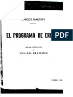 El Programa de Erfurt K Kautsky