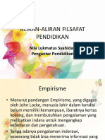 Aliran-Aliran Filsafat Pendidikan