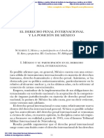 El Derecho Penal Internacional Y La Posición de México