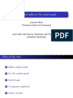 On Random Walks On The Random Graph: Laurent Miclo (Toulouse School of Economics)