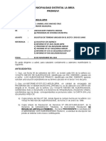 INFORME #009-2021 Solicitud Del Terreno Ubicado en El Sector 1 Junio