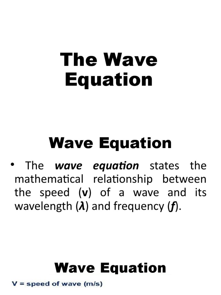 Wave Speed and Frequency Calculations | PDF | Teaching Methods ...