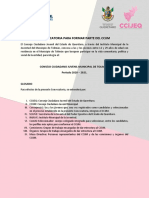 Convocatoria Final para Creaci N de Consejos Municipales